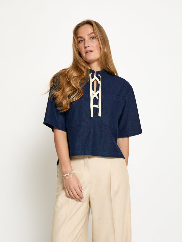 Peppercorn PCNaddie Blouse Blouse 006 Dark Denim