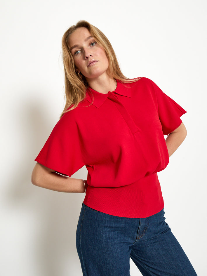 Peppercorn PCNaia Polo Top Top 4049 Aura Orange