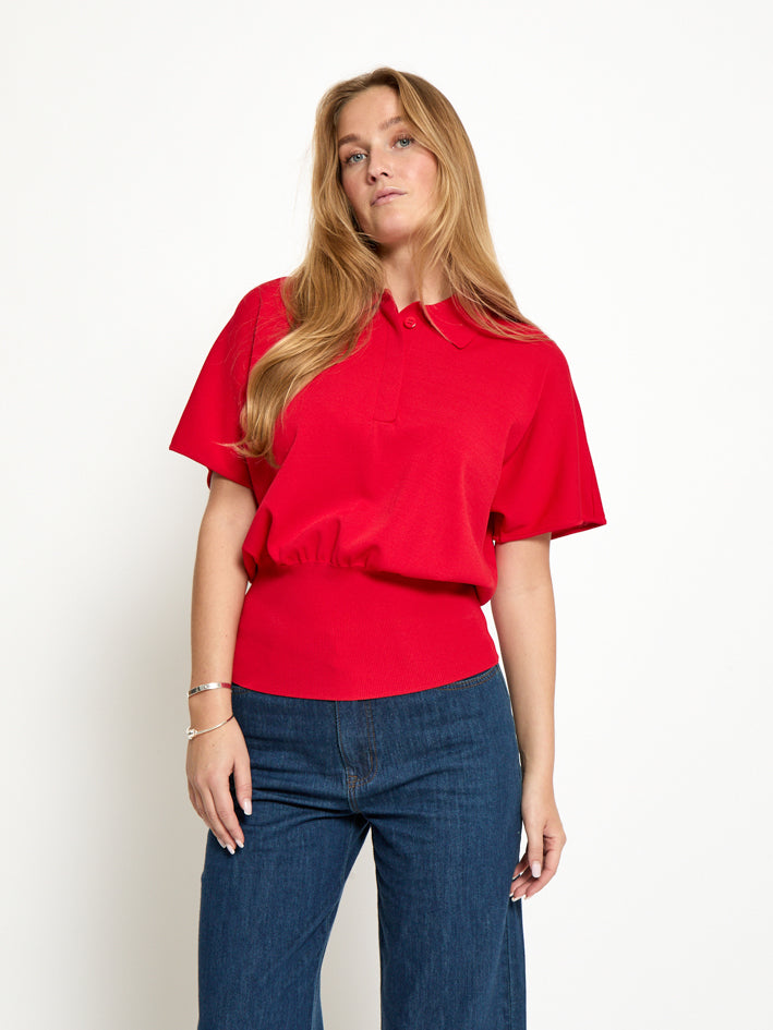 Peppercorn PCNaia Polo Top Top 4049 Aura Orange