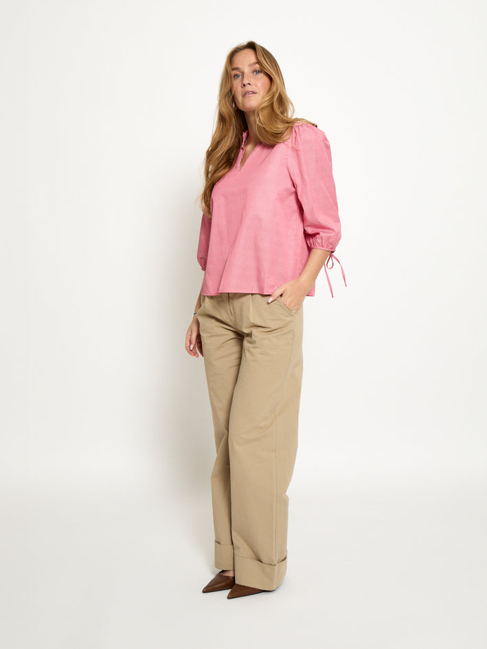 Peppercorn PCNaima Blouse Blouse 4004S Carmine Pink Stripe