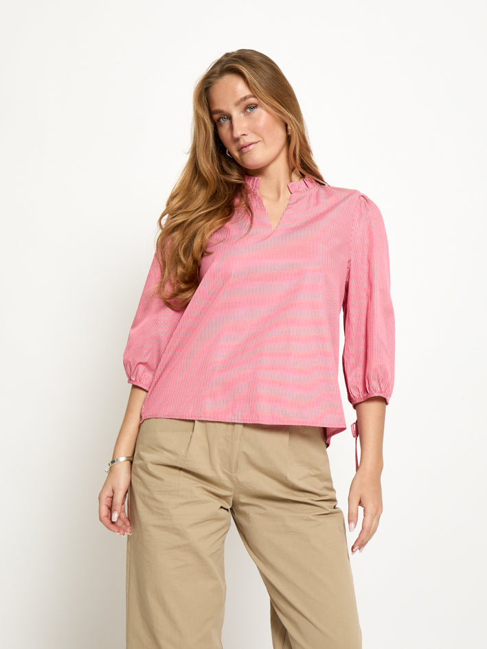 Peppercorn PCNaima Blouse Blouse 4004S Carmine Pink Stripe