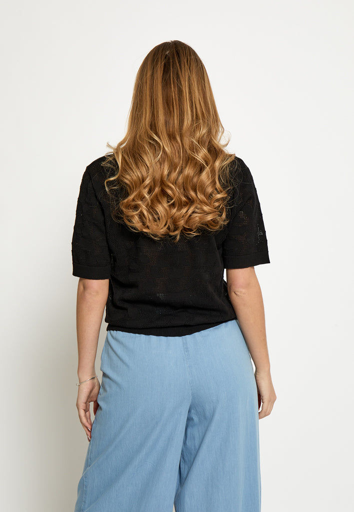 Peppercorn PCNalia Knit T-Shirt T-Shirt 9000 Black