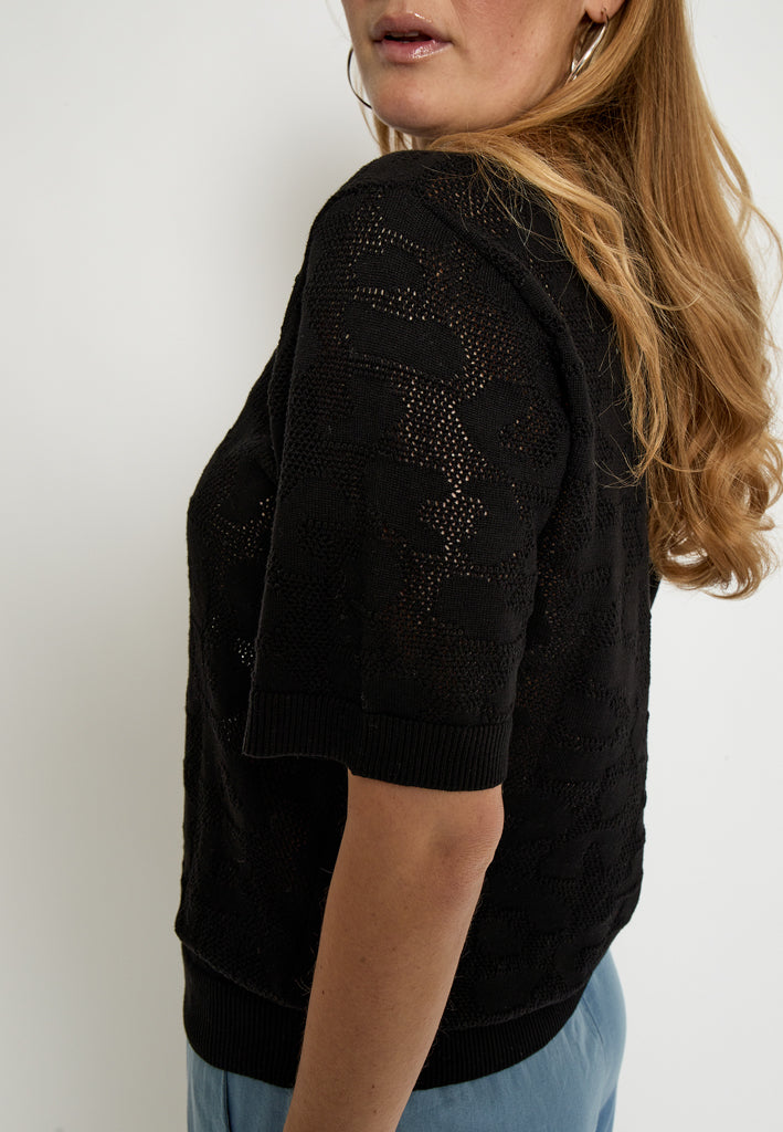 Peppercorn PCNalia Knit T-Shirt T-Shirt 9000 Black