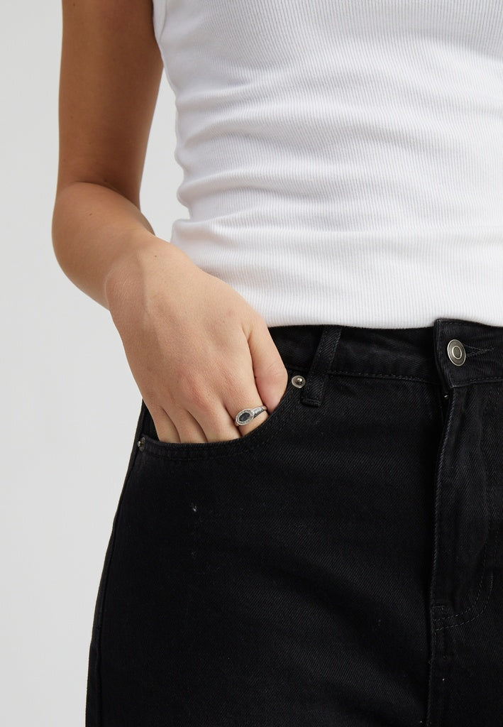 Peppercorn PCNamira Denim Pant Jeans 9000W Black Washed