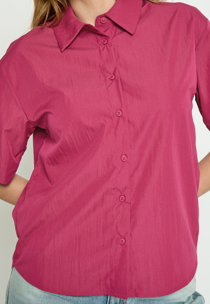 Peppercorn PCNena Short Sleeve Shirt Shirt 4004 Carmine Pink