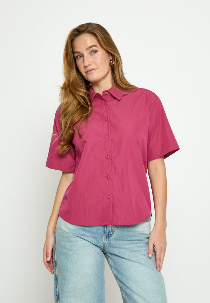 Peppercorn PCNena Short Sleeve Shirt Shirt 4004 Carmine Pink