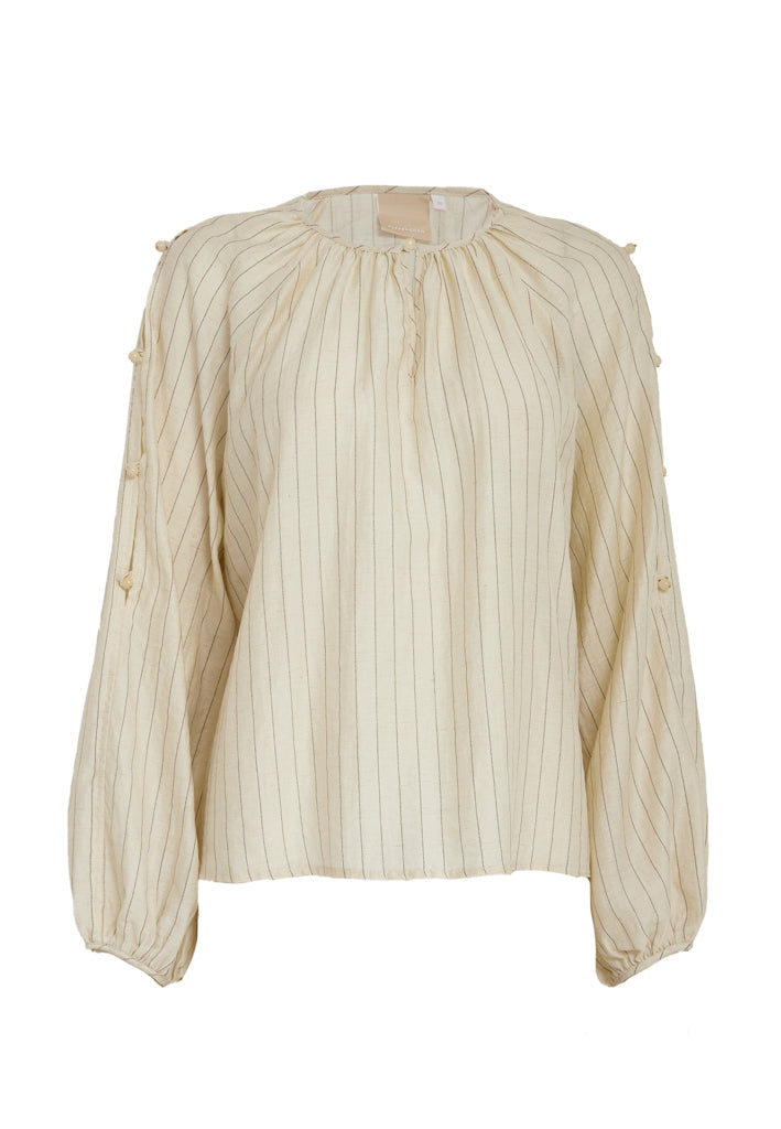 Peppercorn PCNika Blouse Blouse 2206S Fog Sand Stripe