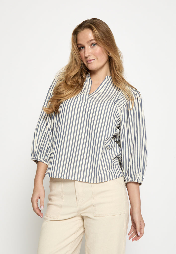 Peppercorn PCNinka Blouse Blouse 0202S Whitecap Grey Stripe