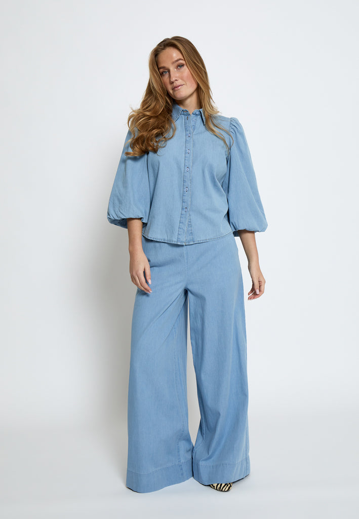 Peppercorn PCNuisa Pant Pant 9610 Mid Blue Denim