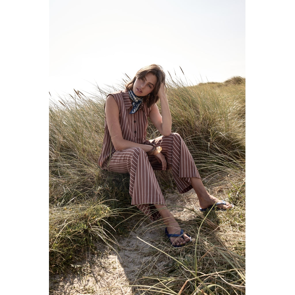 Peppercorn PCOba Pant Pant 4999S Mink Brown Stripe