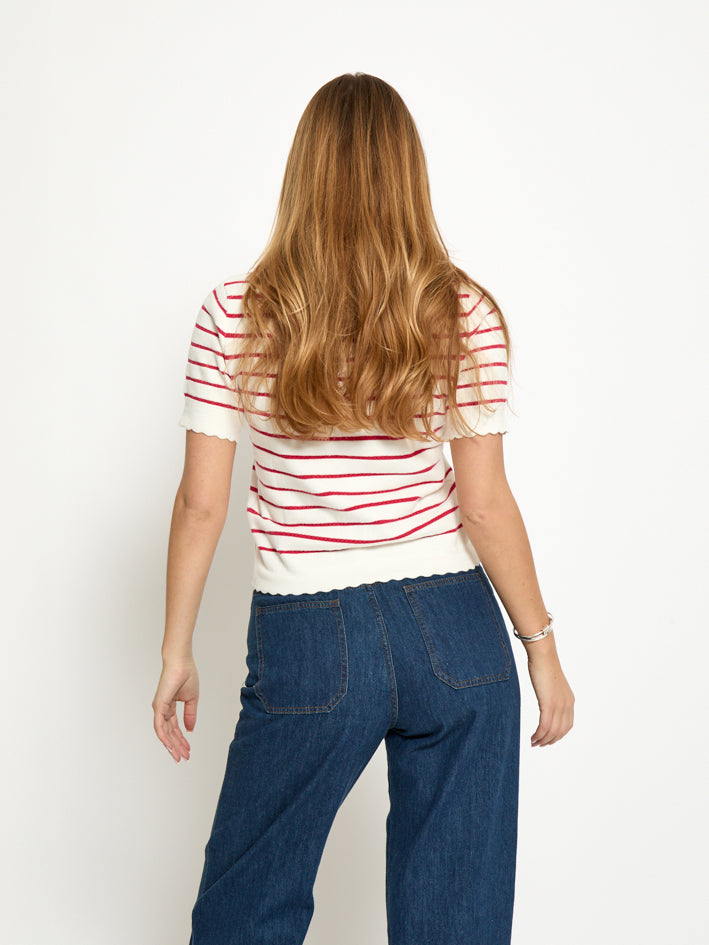 Peppercorn PCOdelia Knit T-Shirt T-Shirt 4622 Watermelon Stripe