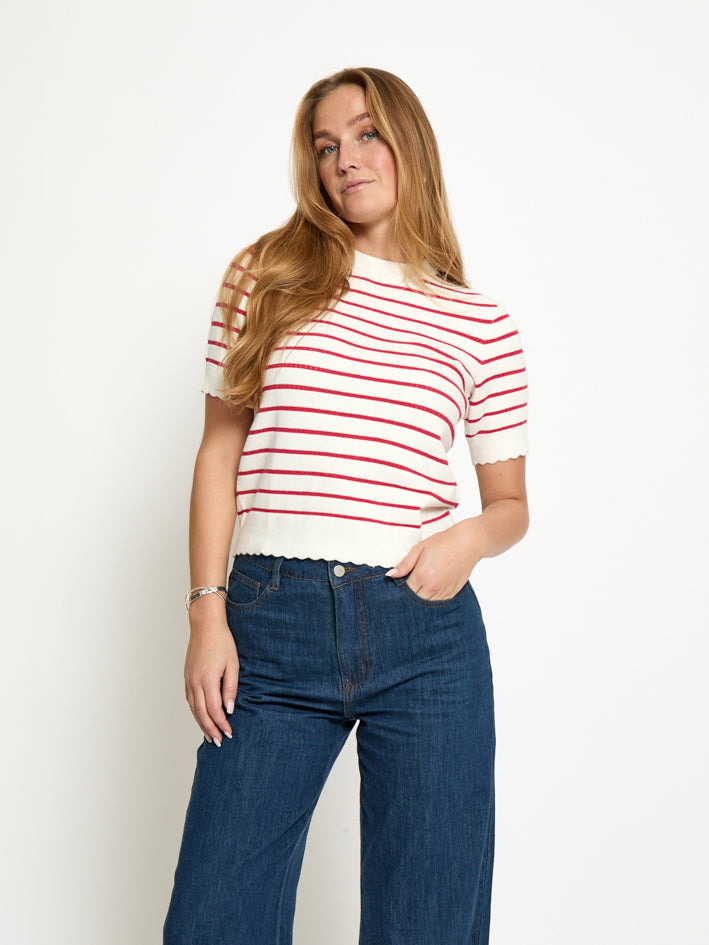 Peppercorn PCOdelia Knit T-Shirt T-Shirt 4622 Watermelon Stripe