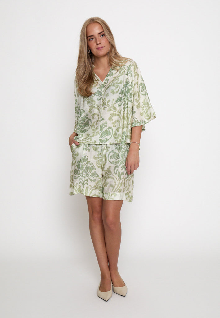 Peppercorn PCOtella Blouse Blouse 3014P Nile Green Print