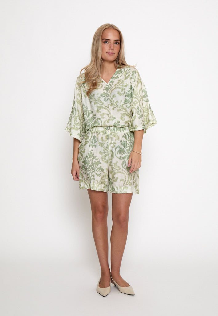 Peppercorn PCOtella Shorts Shorts 3014P Nile Green Print