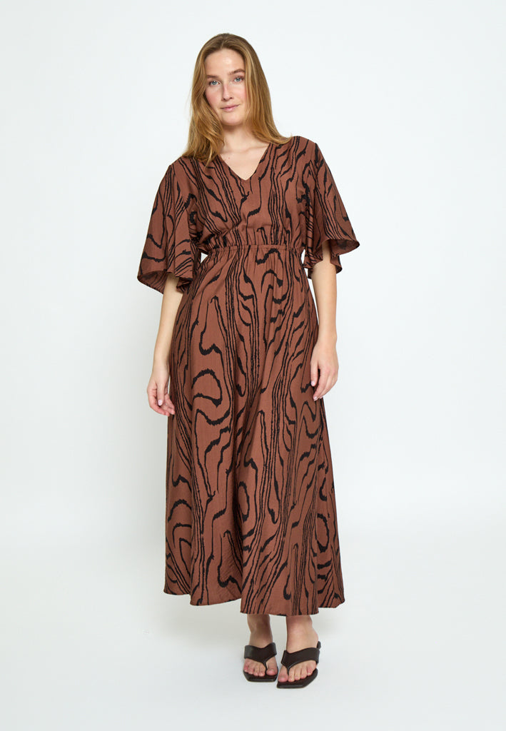 Peppercorn PCOzzy Dress Dress 4999P Mink Brown Print