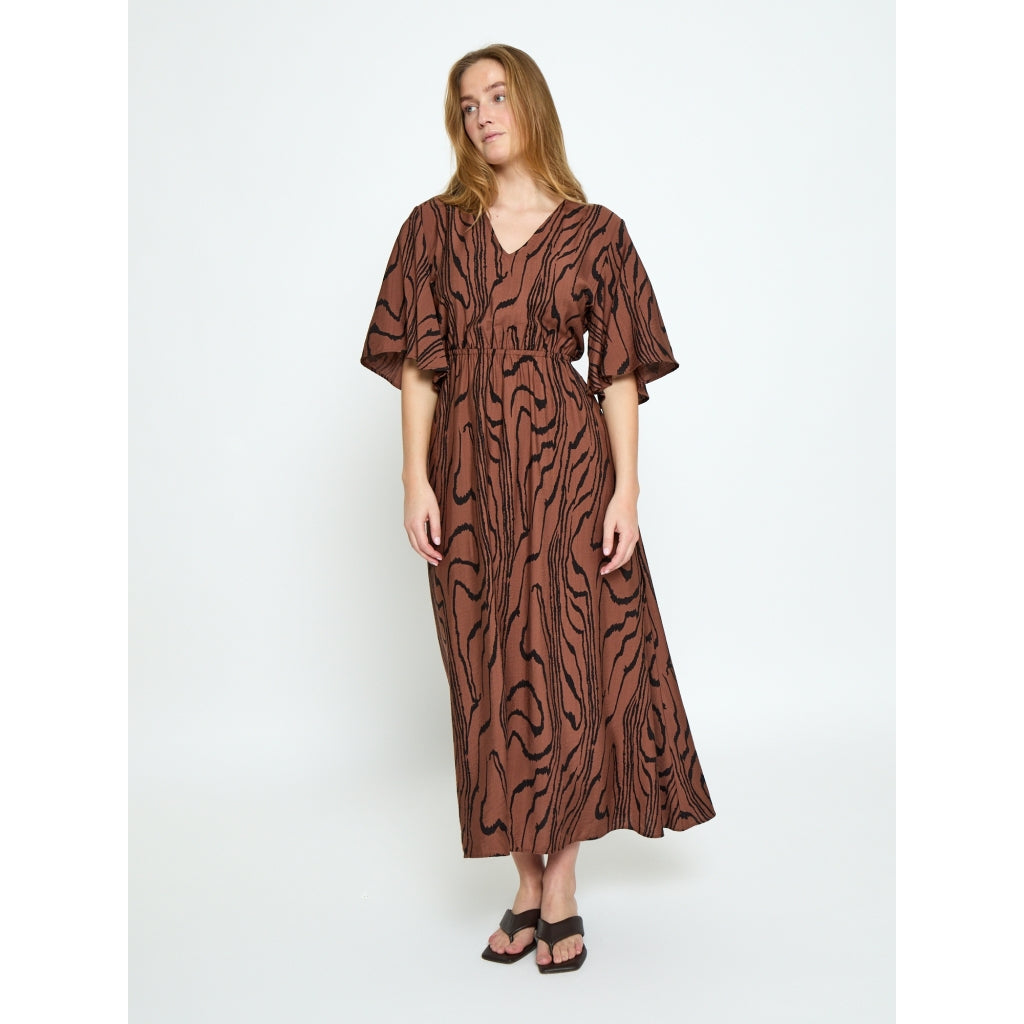 Peppercorn PCOzzy Dress Dress 4999P Mink Brown Print