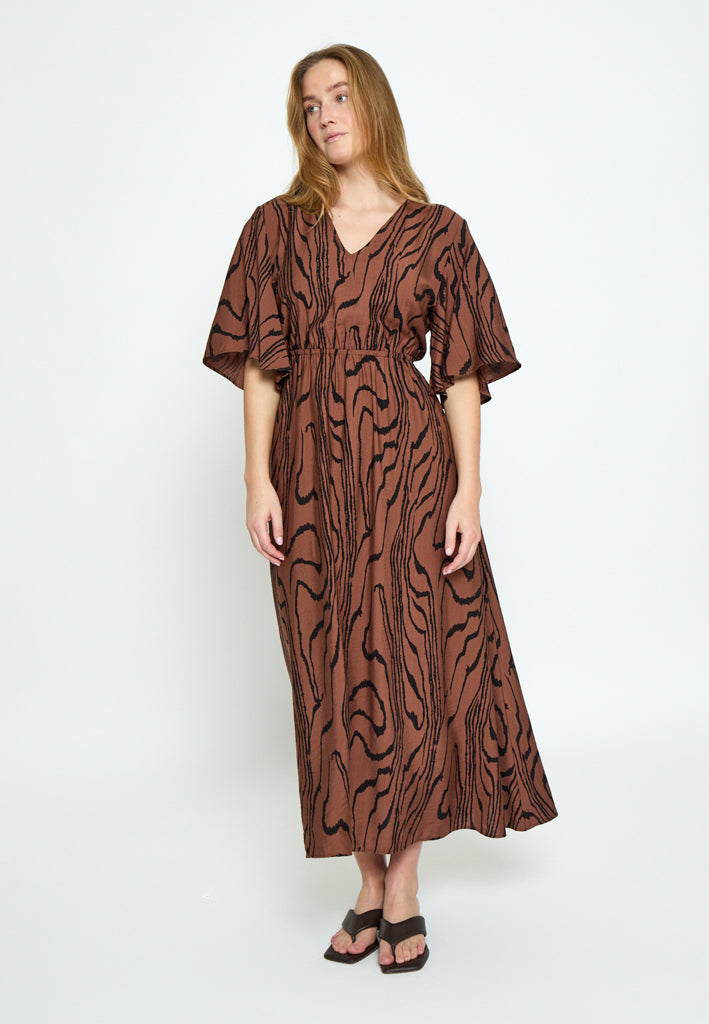 Peppercorn PCOzzy Dress Dress 4999P Mink Brown Print