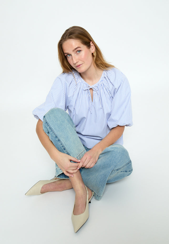 Peppercorn PCPansie Top Top 2993S Marina Blue Stripe