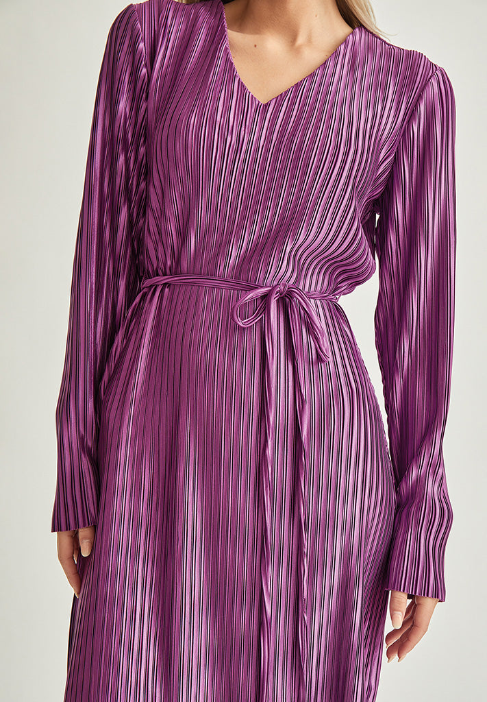 Peppercorn PCPatricia Plisse Dress Dress 7024 Hollyhock Purple