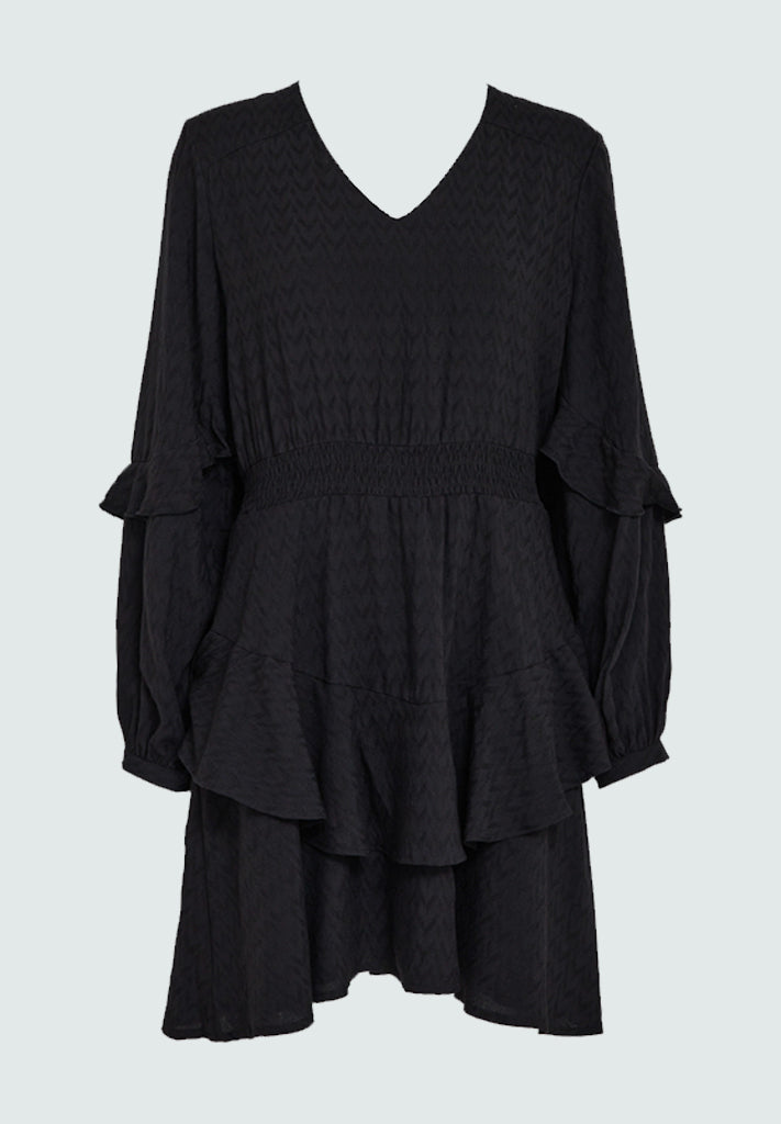 Peppercorn PCPenina V-Neck Short Dress Dress 9000 Black