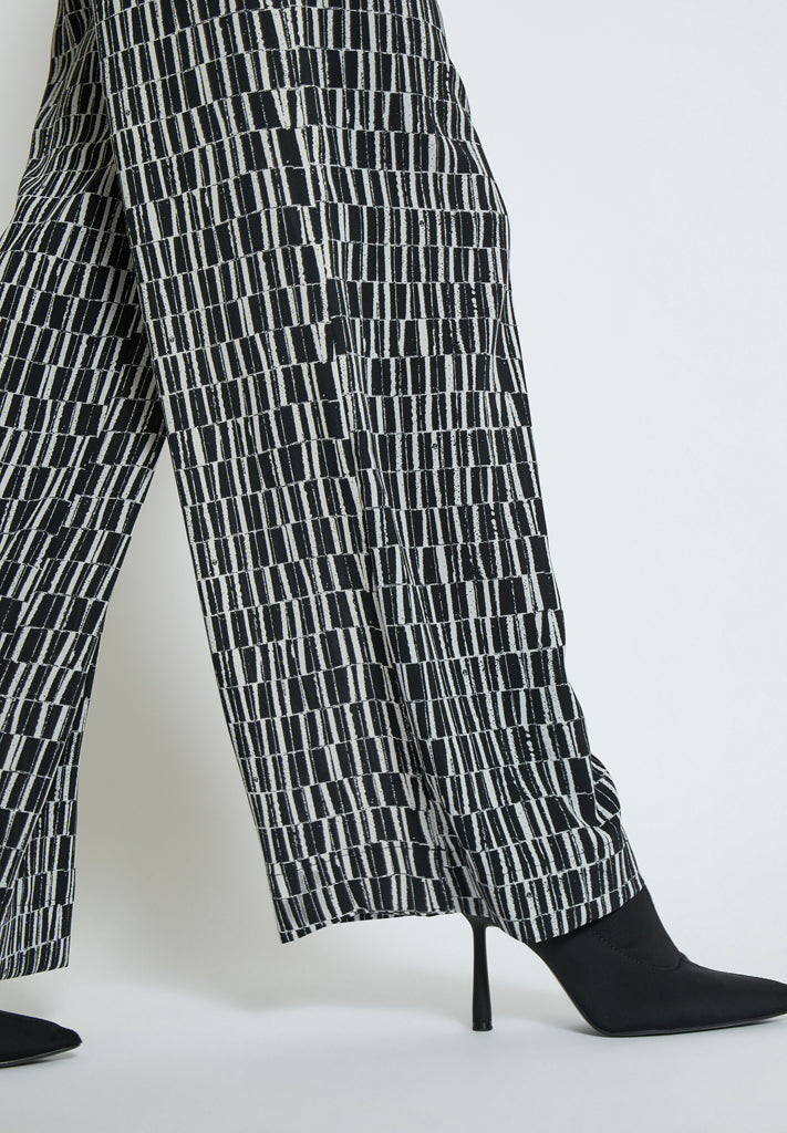 Peppercorn PCPhilippa Wide Leg Pant Pant 2326P Gray Violet Print