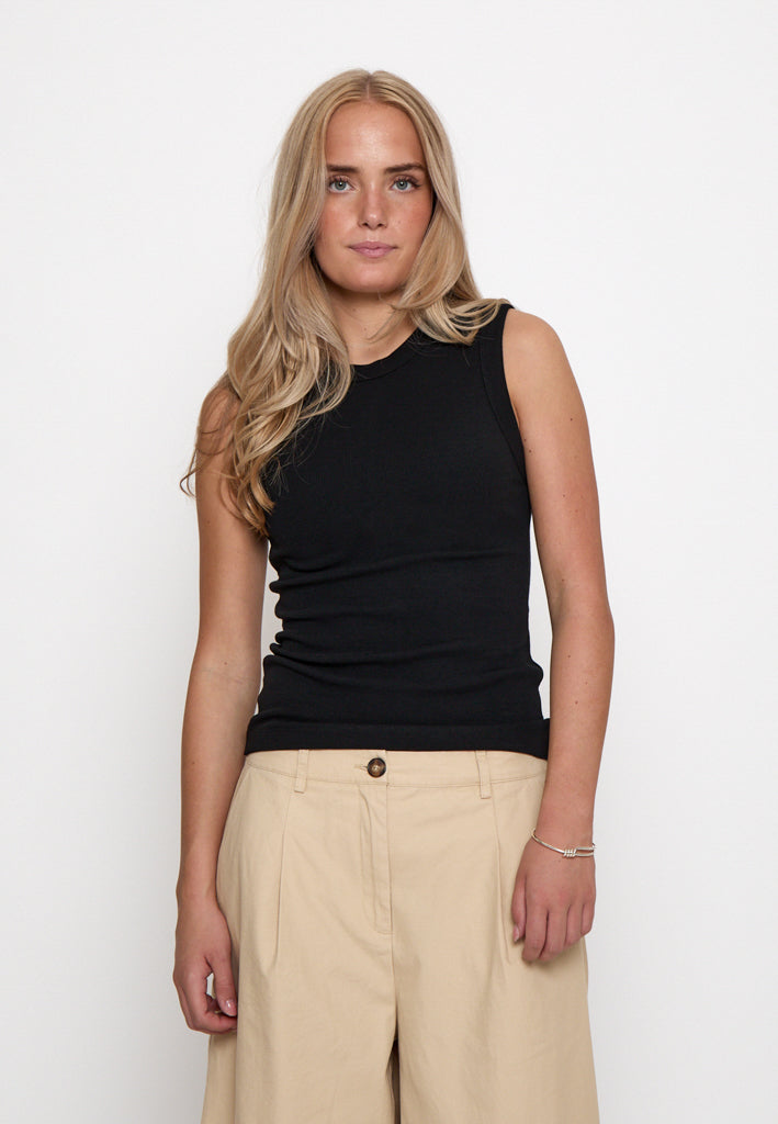 Peppercorn PCPhoebe GOTS Tank Top Top 9000 Black