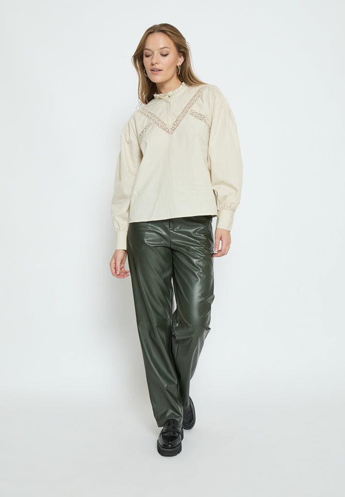 Peppercorn PCPhyllis Round Neck Blouse Blouse 0265 Sandshell