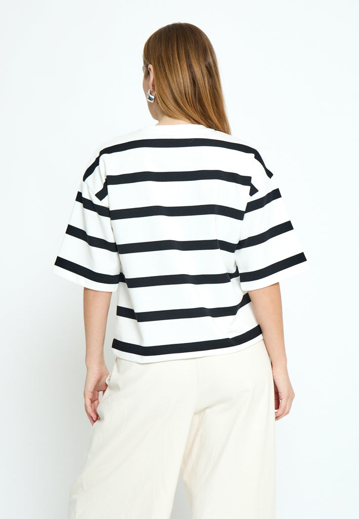 Peppercorn PCPreston Sweat T-Shirt T-Shirt 9000S Black Stripe