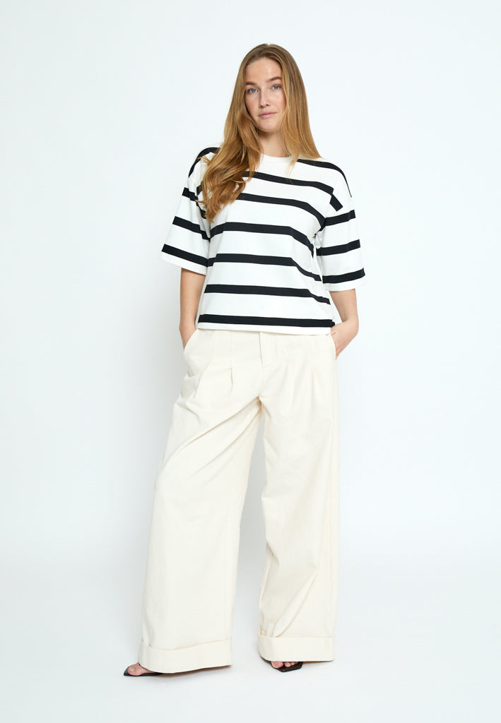 Peppercorn PCPreston Sweat T-Shirt T-Shirt 9000S Black Stripe