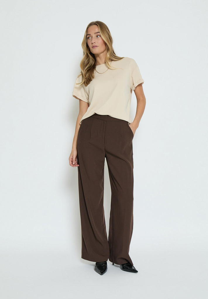 Peppercorn PCPrim Wide Leg Pant Pant 5075 Chicory Coffee