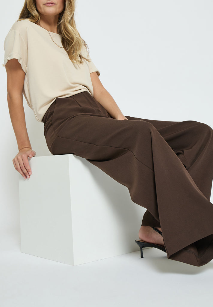Peppercorn PCPrim Wide Leg Pant Pant 5075 Chicory Coffee