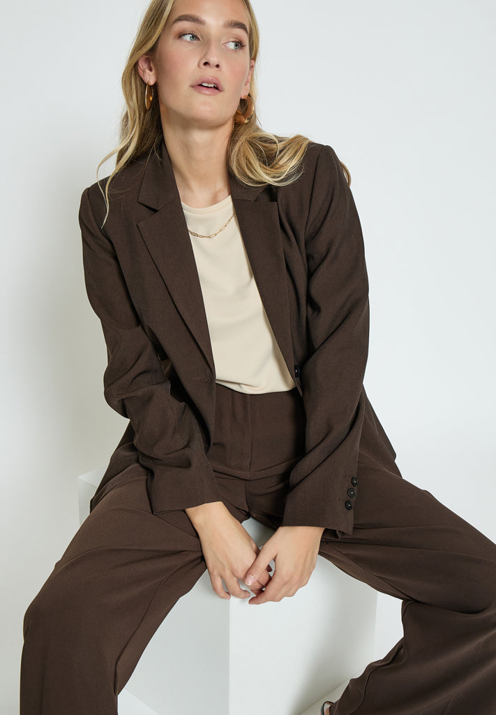 Peppercorn PCPrim Wide Leg Pant Pant 5075 Chicory Coffee