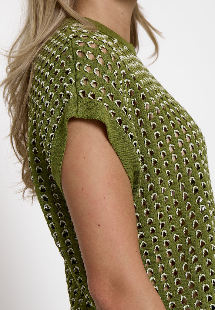 Peppercorn PCRaina GRS Knit Vest Vest 451 Calla Green