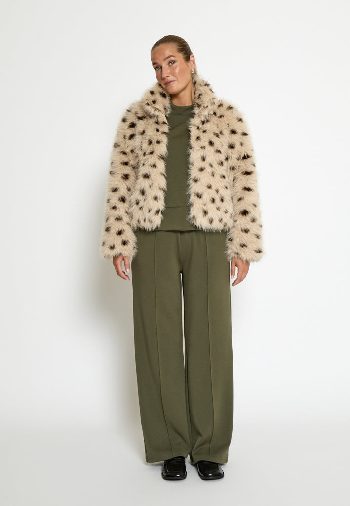 Peppercorn PCRandia Faux Fur jacket Jacket 326 Incense Beige