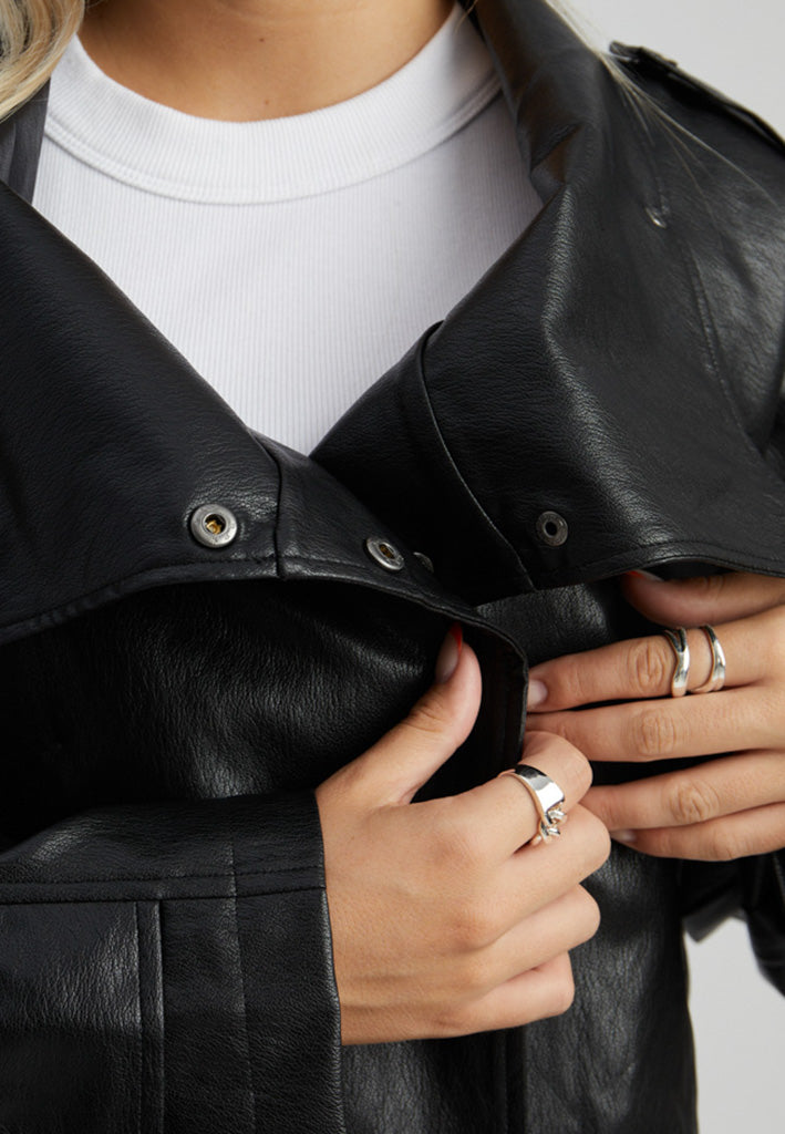 Peppercorn PCRawella Vegan Jacket Jacket 9000 Black