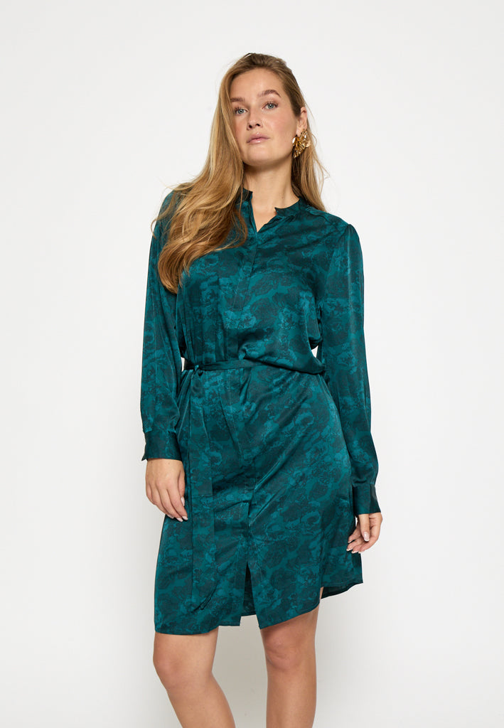 Peppercorn PCRaya Midi Shirt Dress Dress 2114P Ocean Depth Print