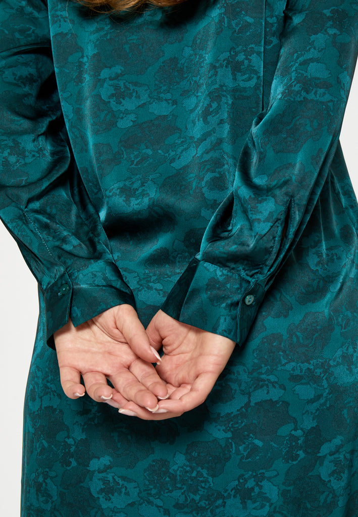 Peppercorn PCRaya Midi Shirt Dress Dress 2114P Ocean Depth Print