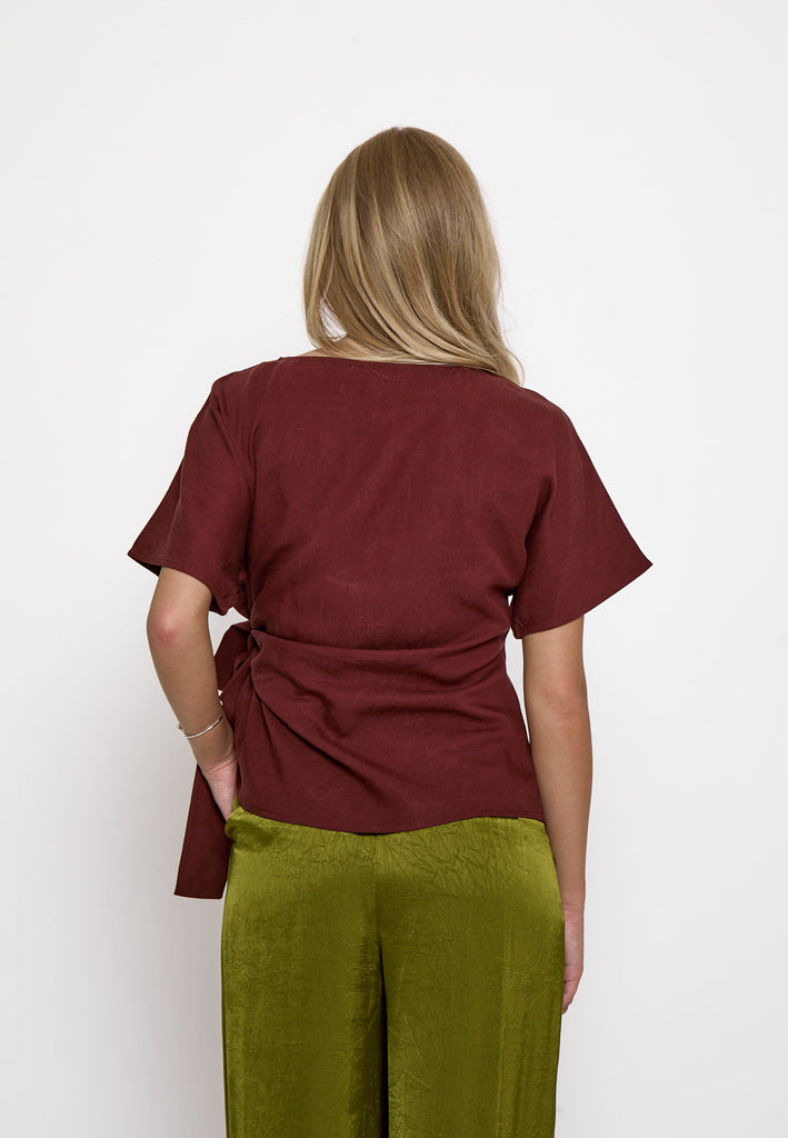 Peppercorn PCRebecca Blouse Blouse 1008 Maroon Red