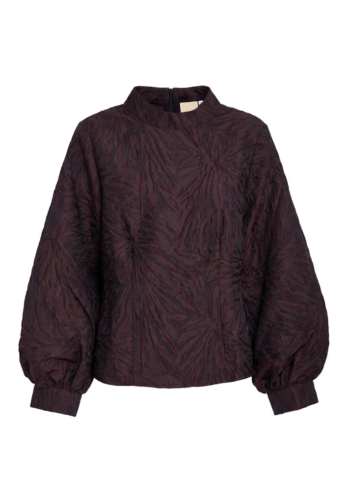 Peppercorn PCReese Blouse Blouse 4980J Decadent Chocolate Jac.