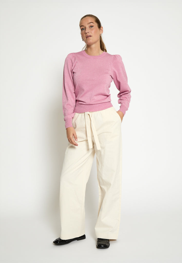 Peppercorn PCRemi Puff Pullover Pullover 4630MET Moonlite Pink Metallic