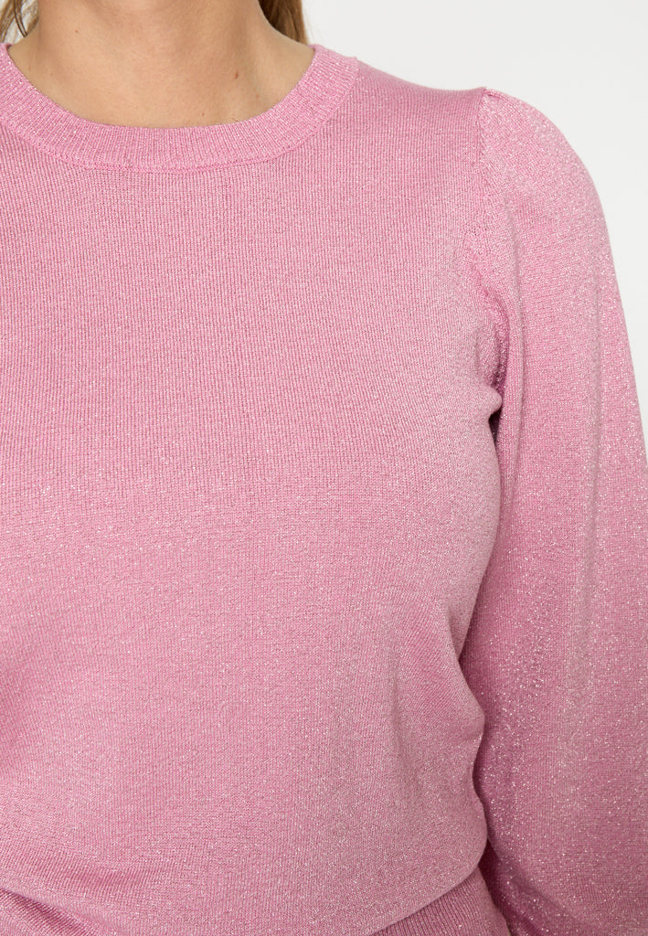 Peppercorn PCRemi Puff Pullover Pullover 4630MET Moonlite Pink Metallic