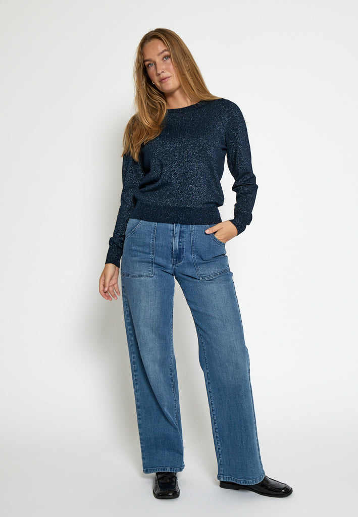 Peppercorn PCRemi Puff Pullover Pullover 5270 Black Iris