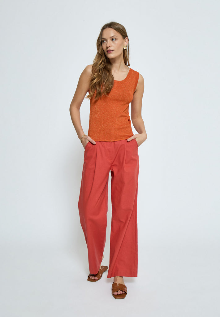 Peppercorn PCRemi Tank Top Top 6308MET Mecca Orange Metallic