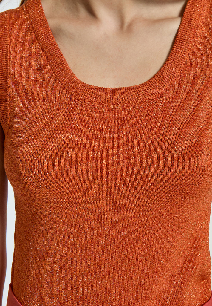 Peppercorn PCRemi Tank Top Top 6308MET Mecca Orange Metallic