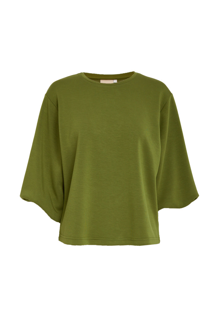 Peppercorn PCRikke GRS Jersey Blouse Sweatshirt 451 Calla Green