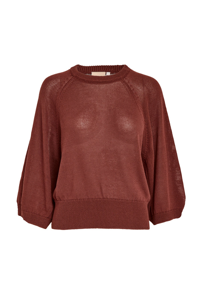Peppercorn PCRiley Knit Pullover Pullover 1008 Maroon Red