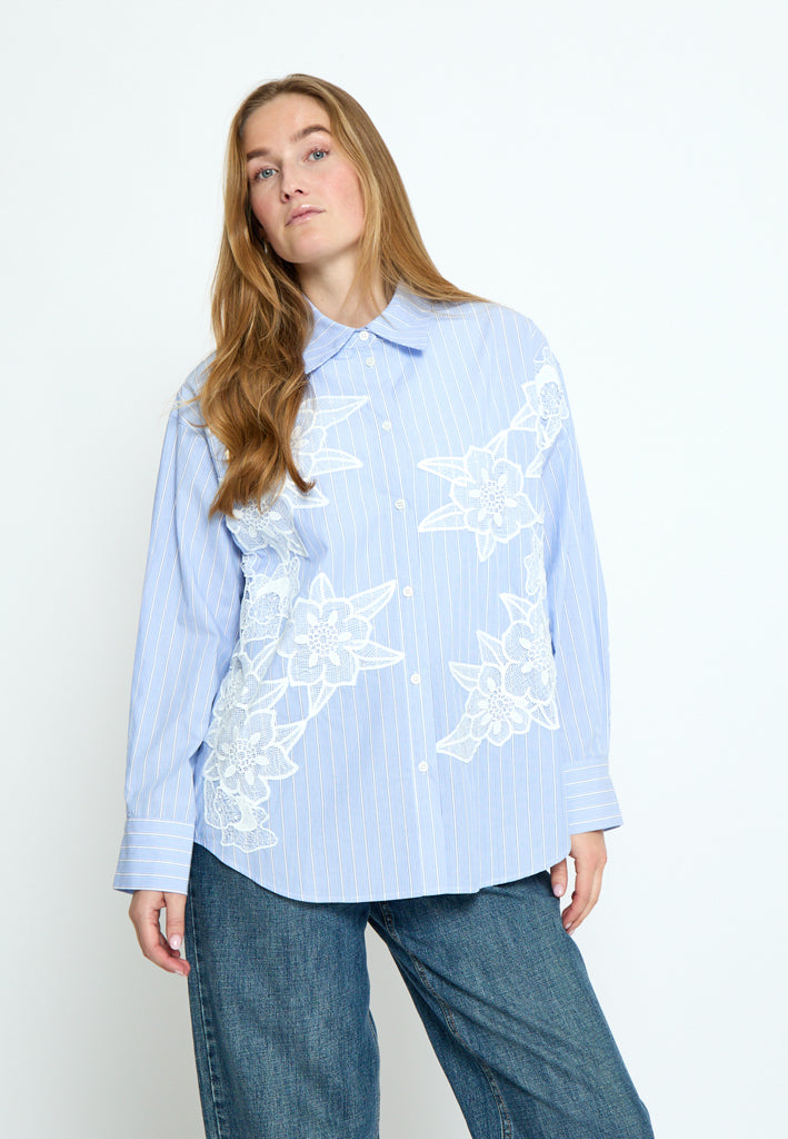 Peppercorn PCRima Shirt Shirt 2284S Skyway Blue Stripe