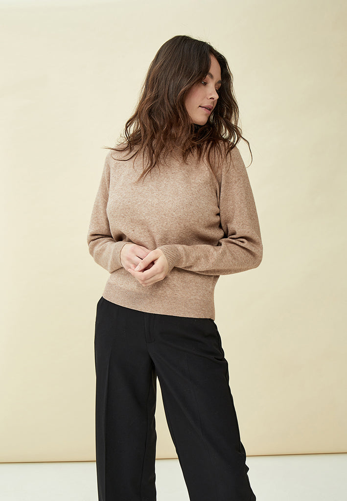 Peppercorn PCRosalia Knit Pullover Pullover 0273M Warm Sand Melange