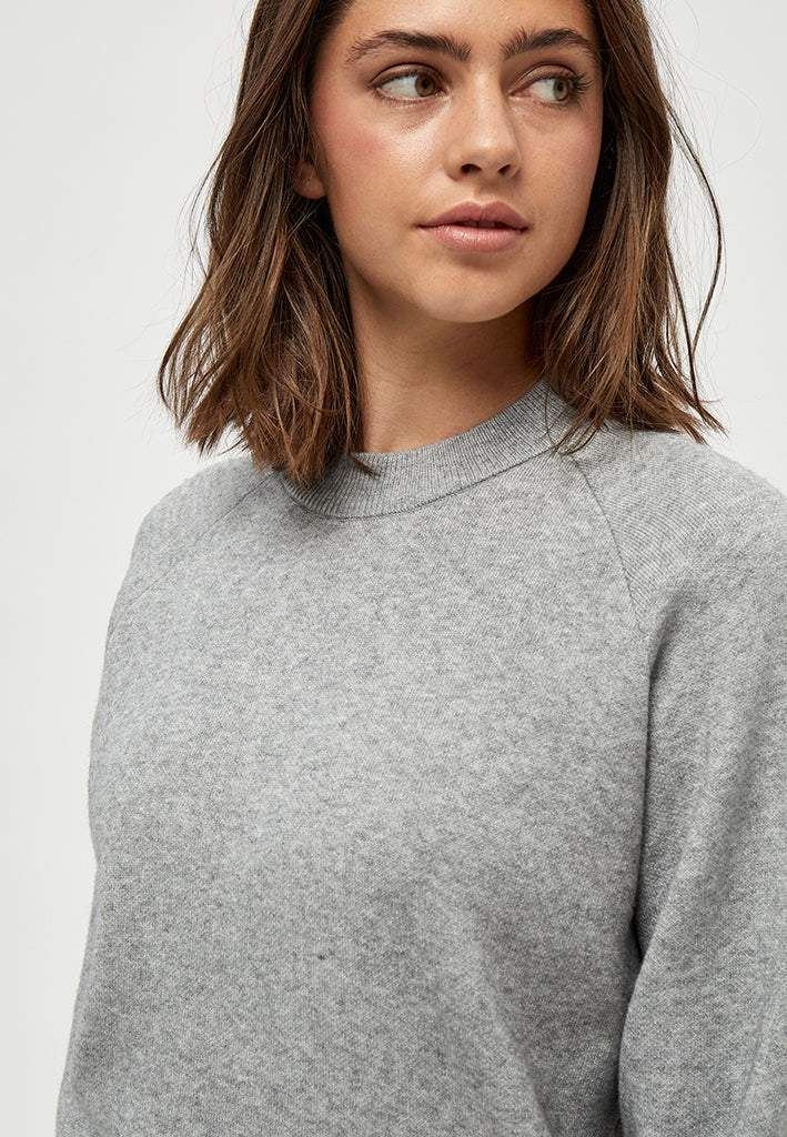 Peppercorn PCRosalia Knit Pullover Pullover 8242 LIGHT GREY MEL.