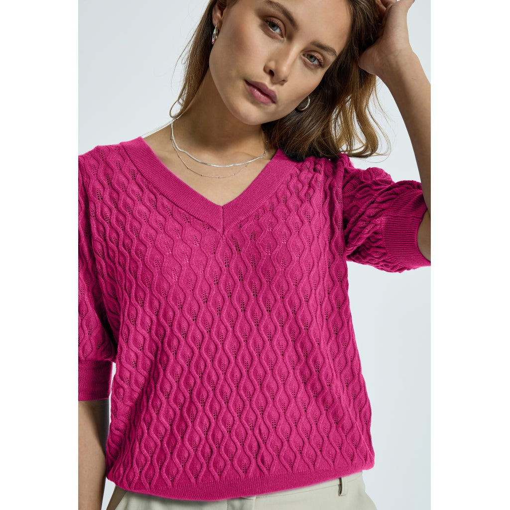 Peppercorn PCRosalia Knit T-Shirt T-Shirt 0432 Shocking Pink